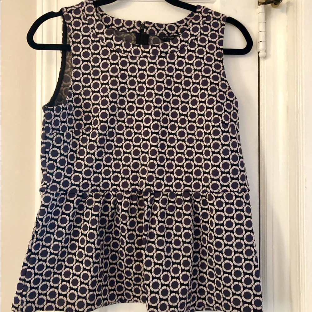 NWT Ann Taylor Peplum Sleeveless Top